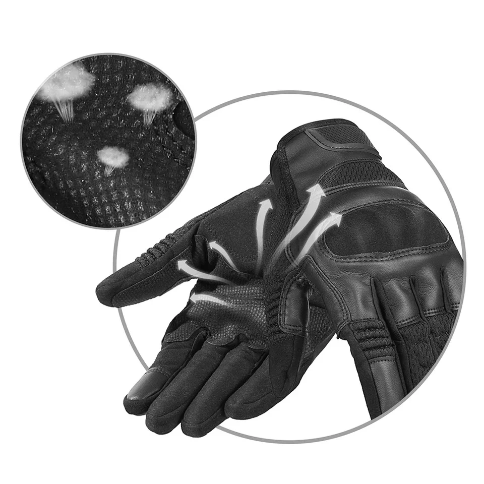Luvas moto com proteções anti-escorregadias M L XL - Image 3