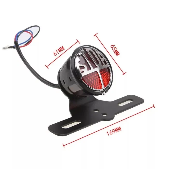 Farolim traseiro stop retro clássico moto cafe racer scrambler bobber - Image 3