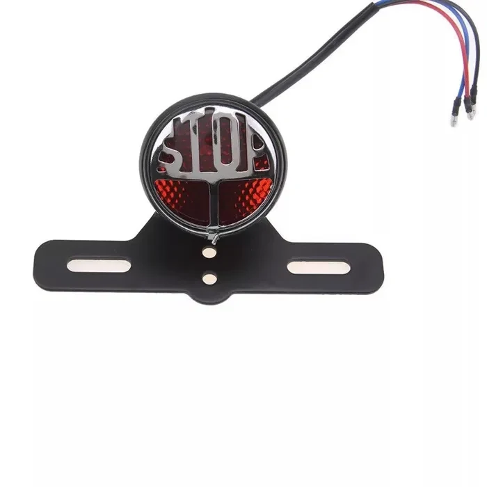 Farolim traseiro stop retro clássico moto cafe racer scrambler bobber - Image 4