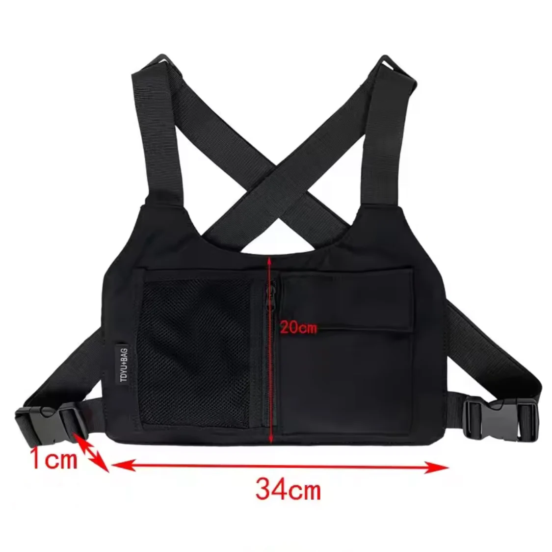 Bolsa tática de peito unissexo para motociclistas - Image 4