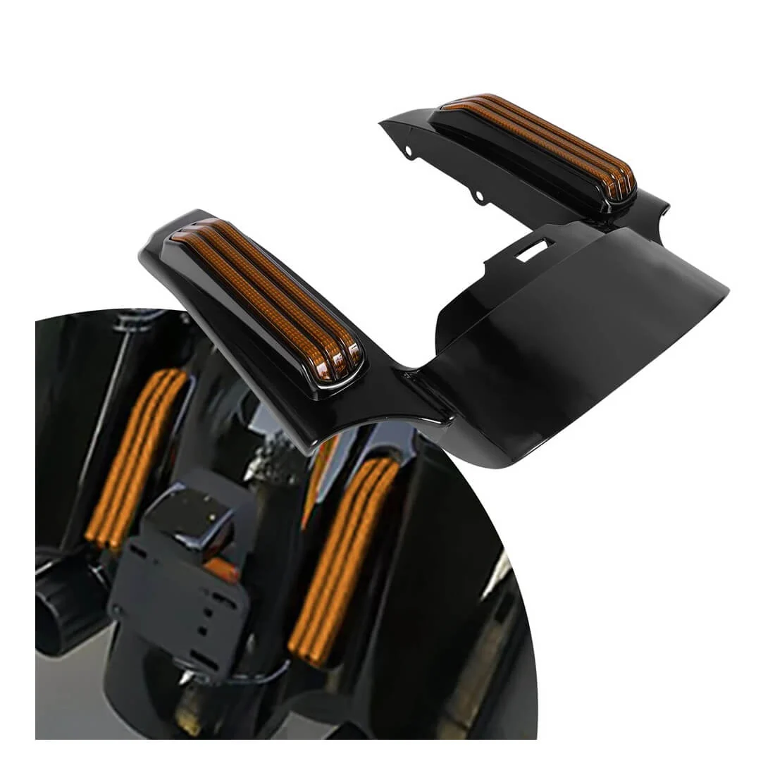 Extensão Guarda-Lamas Traseiro LED para Harley Touring 14-23 - Image 4