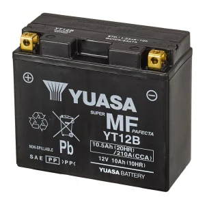 Bateria YUASA YT12B 12V 10.5Ah - Selada para Moto