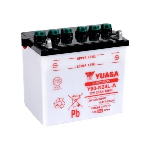 Bateria Yuasa Y60-N24L-A 12V 29.5Ah | 241A CCA | Moto