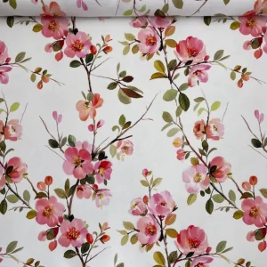 Canvas Digital Flowers – Branco
