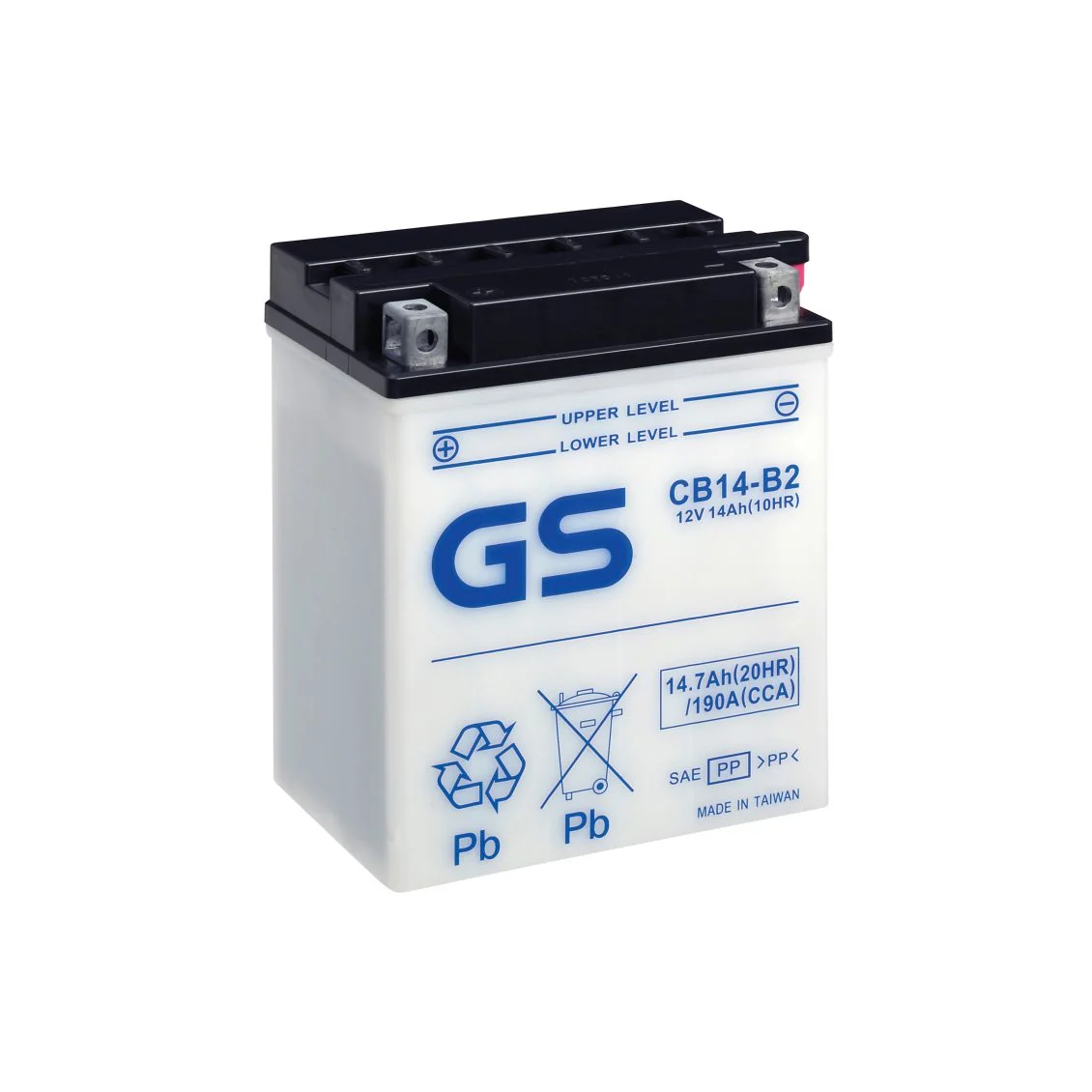 Bateria GS CB14-B2 12V 14.7Ah - Convencional para Moto - Image 2
