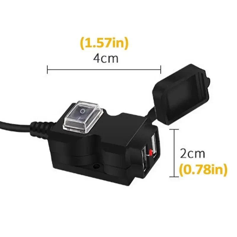 Carregador USB Duplo para Moto com Interruptor ON/OFF - Image 7