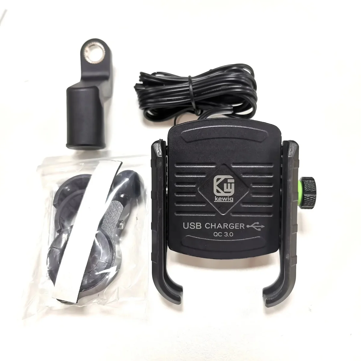 Suporte de Telemóvel para Moto com Carregador Rápido USB 3.0 - Universal - Image 7