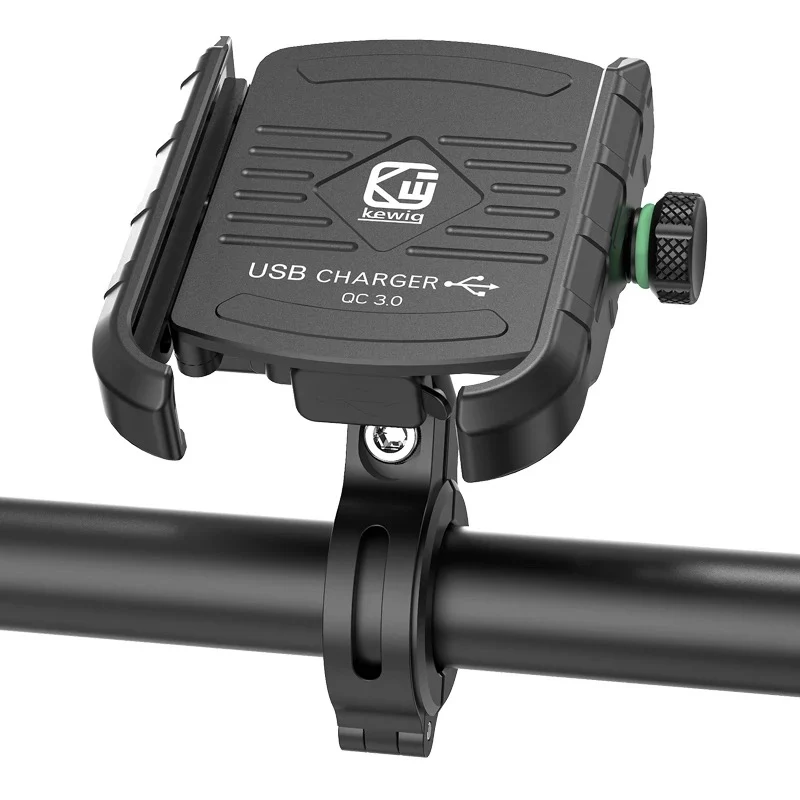 Suporte de Telemóvel para Moto com Carregador Rápido USB 3.0 - Universal - Image 8