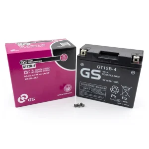 Bateria GS GT12B-4 12V 10Ah - AGM Selada para Moto