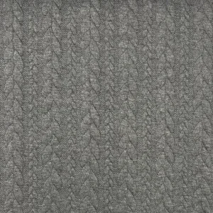 Jersey Jacquard Entrançado Acolchoado – Cinzento