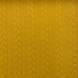Jersey Jacquard Entrançado Acolchoado – Amarelo