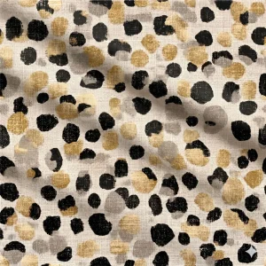 Licra Estampada Efeito Linho Leopardo