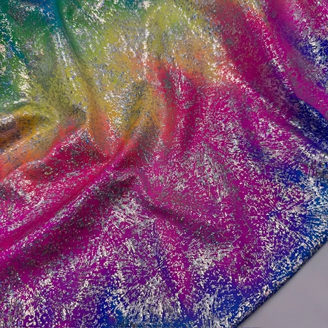 Lycra Flash Foile – Neon Azul Pink - Image 2