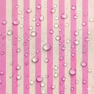 Tecido Nylon Impermeável Riscas 2cm Rosa Forte e Cru