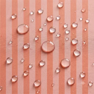 Tecido Nylon Impermeável Riscas 2cm Salmão e Rosa