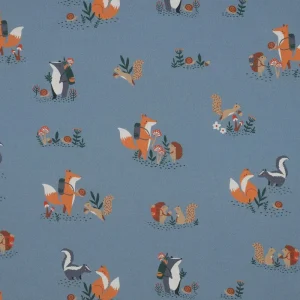 Popeline Forest Animals – Azul