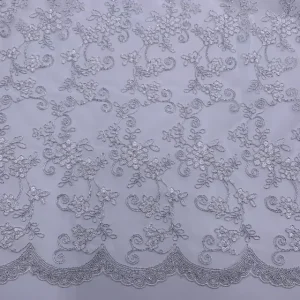 Renda Flower – Prateado c/ Lurex