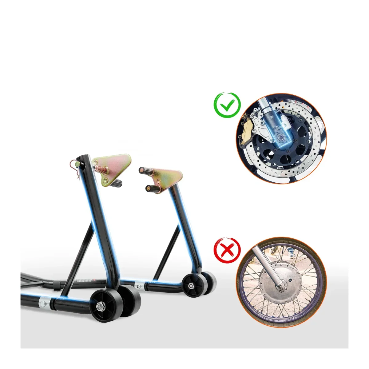 Cavalete elevador para moto - Suporte dianteiro e traseiro 385 kg - Image 9