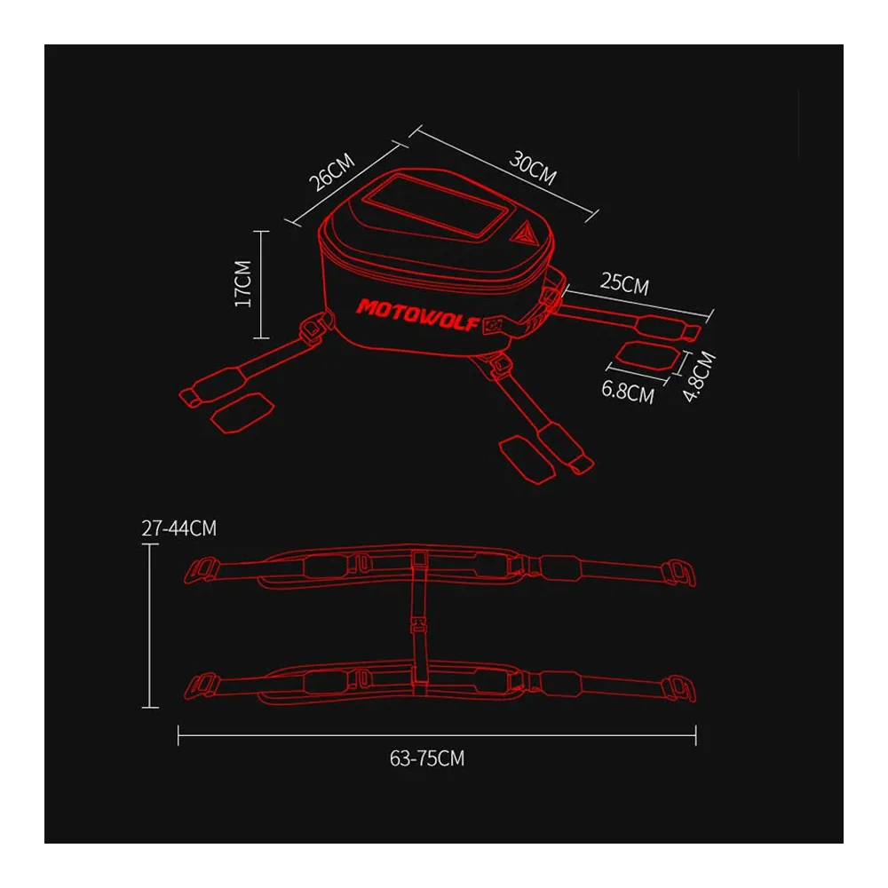 Bolsa de depósito magnética para moto - Multifuncional e impermeável - Image 7