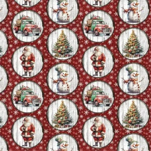 Tecido Decoração Policanvas Natal