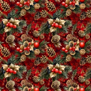 Tecido Decoração Policanvas Natal