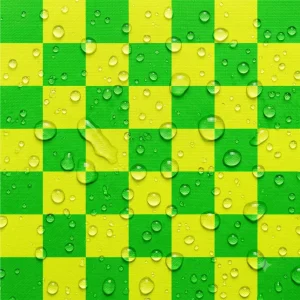 Tecido Nylon Impermeável Vichy 1,50 cm Amarelo Forte e Verde