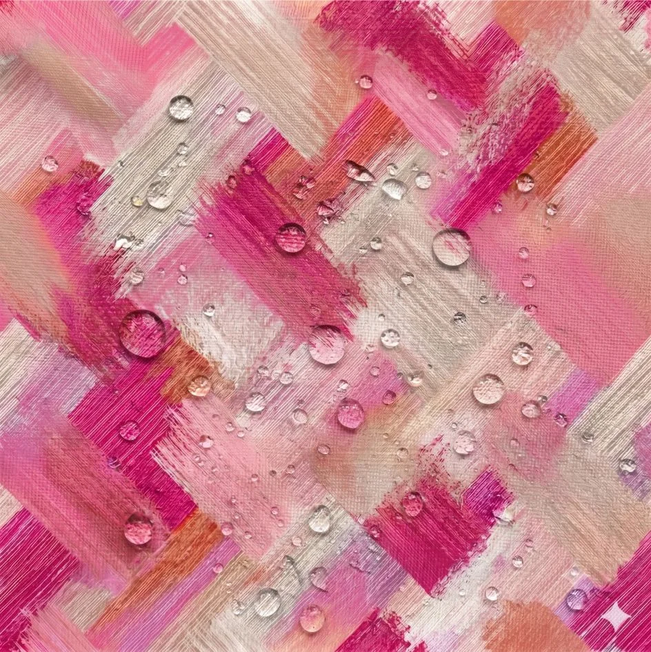 Tecido Nylon Impermeável Pinceladas Rosa