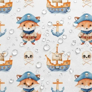 Tecido Nylon Impermeável Piratas – Branco