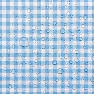 Tecido Nylon Impermeável Vichy 1,50 cm Azul Bebé e Branco