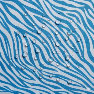 Tecido Nylon Impermeável Zebra Azul Turquesa