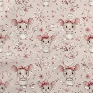 Tecido Nylon Impermiável Ratinhos – Rosa