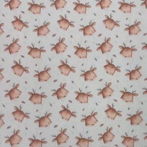 Tecido Popeline Veados – Branco