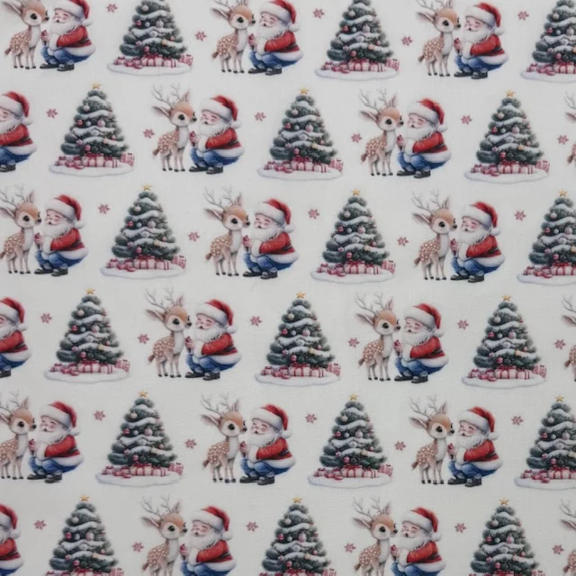 Tecido Popeline Pai Natal e Rena - Image 2