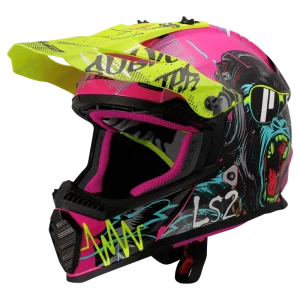 Capacete Motocross Infantil LS2 MX437 Fast Evo II Mini Gorilla